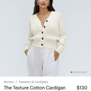 Everlane The Texture Cotton Cardigan size S